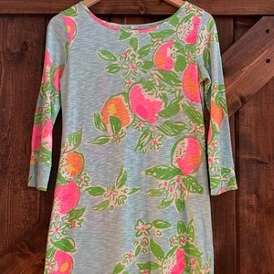 LILLY PULITZER Marlowe Casual Dress Pool Blue Pink Lemonade XS
